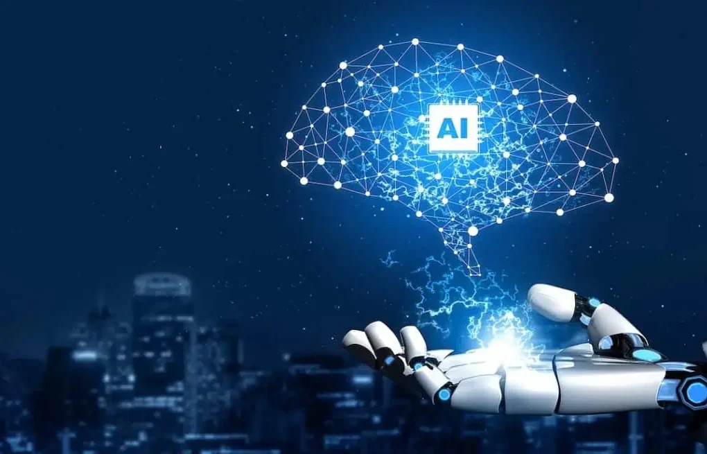 AI and robot hand