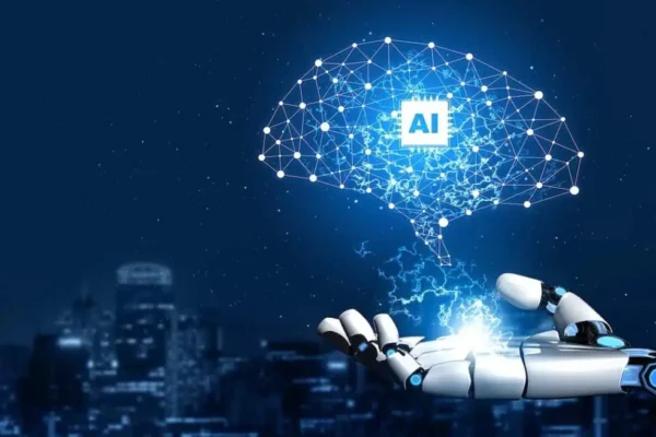 AI and robot hand