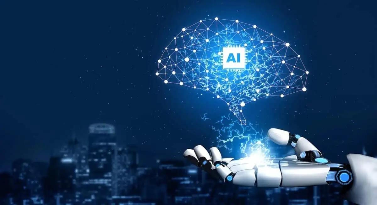 AI and robot hand